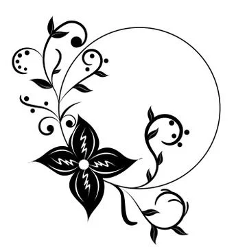 Vector floral frame Stock Illustration