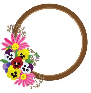 Vector floral frame Illustrazione stock