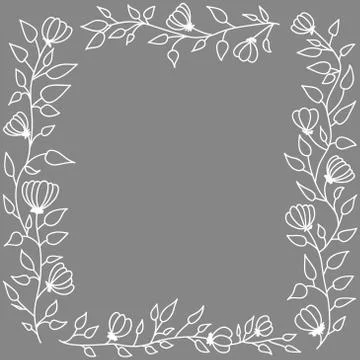 Vector floral frame イラスト素材