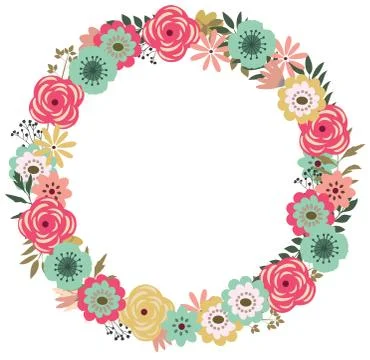 Vector floral frame Stock Illustration