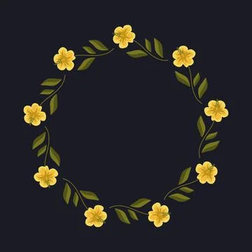 Vector floral frame Stock Illustration