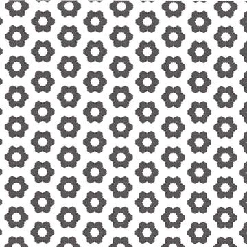 Vector floral gray pattern on white background Stock Illustration