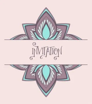 Vector floral greeting card Stock Illustration