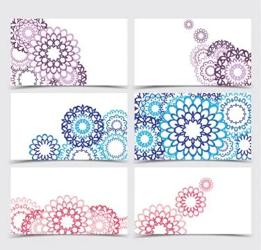 Vector floral greeting card Stock Illustration