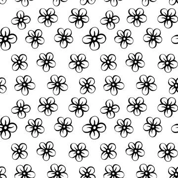 Vector floral hand drawn seamless pattern. Repeating background, digital paper イラスト素材