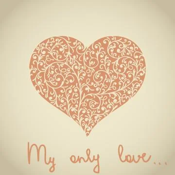 Vector floral  heart Stock Illustration
