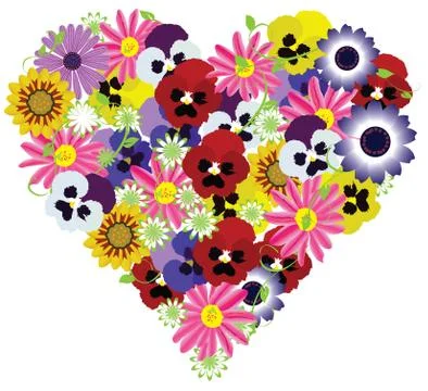 Vector floral heart Stock Illustration