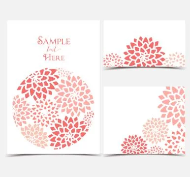 Vector Floral invitations Stock Illustration
