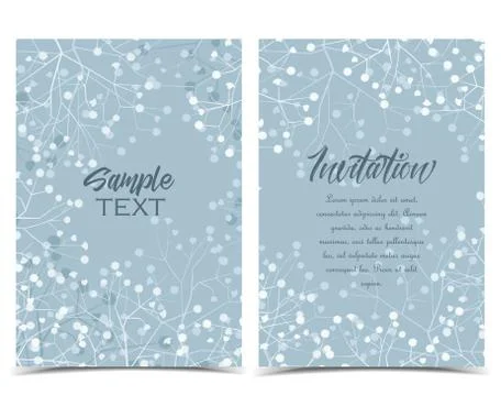 Vector Floral invitations Stock Illustration