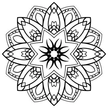 Vector floral mandala. Illustrazione stock
