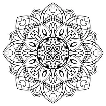 Vector floral mandala. Stock Illustration