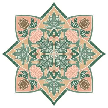 Vector floral mandala. Stock-Illustration