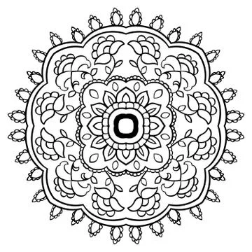 Vector floral mandala. Stock Illustration