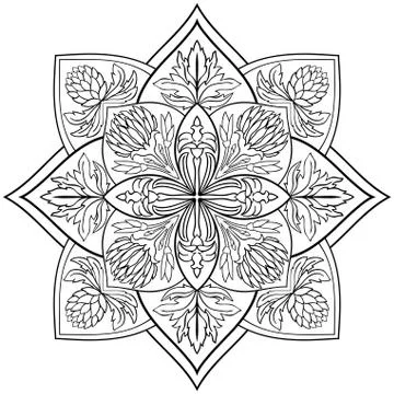 Vector floral mandala. Stock Illustration