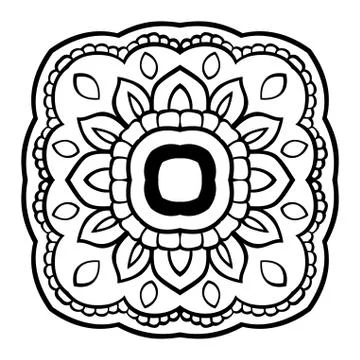 Vector floral mandala. Stock Illustration