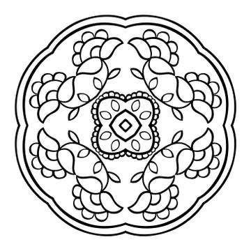 Vector floral mandala. Stock Illustration