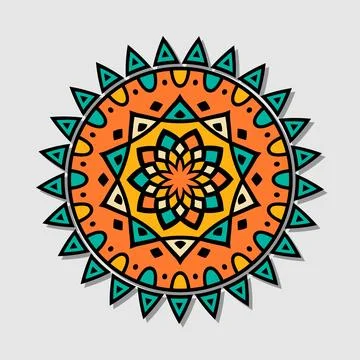 Vector floral mandala Stock Illustration