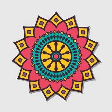 Vector floral mandala Stock Illustration