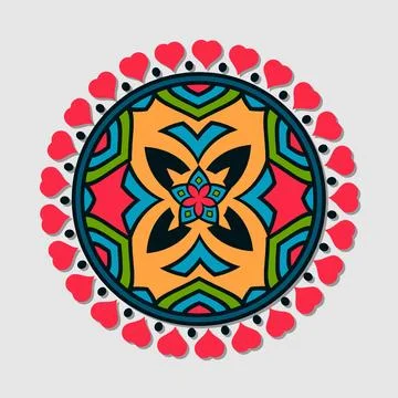 Vector floral mandala Stock Illustration