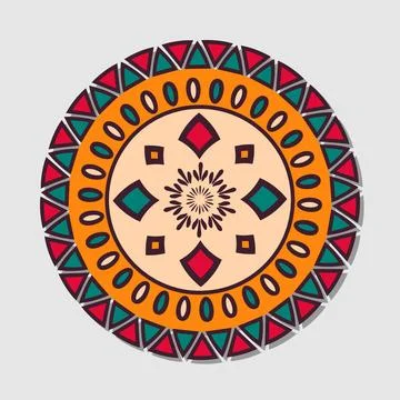 Vector floral mandala Stock Illustration