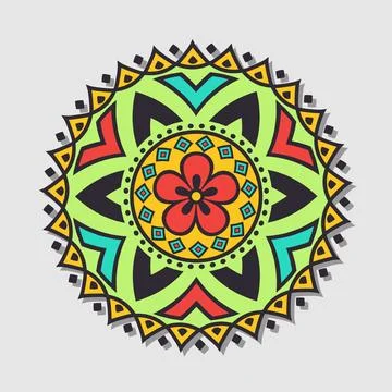 Vector floral mandala Stock Illustration
