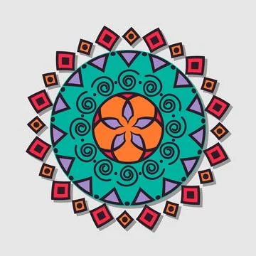 Vector floral mandala Stock Illustration