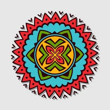 Vector floral mandala Stock Illustration