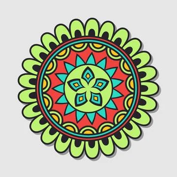 Vector floral mandala Stock Illustration