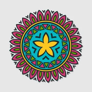 Vector floral mandala Stock Illustration