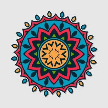 Vector floral mandala Stock Illustration