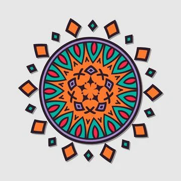 Vector floral mandala Stock Illustration