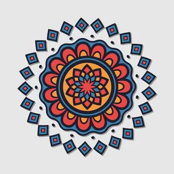Vector floral mandala Stock Illustration