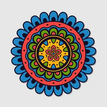 Vector floral mandala Stock Illustration