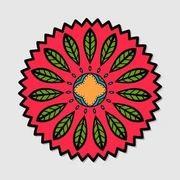 Vector floral mandala Stock Illustration