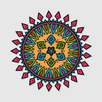 Vector floral mandala Stock Illustration