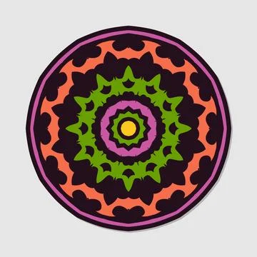 Vector floral mandala Stock Illustration