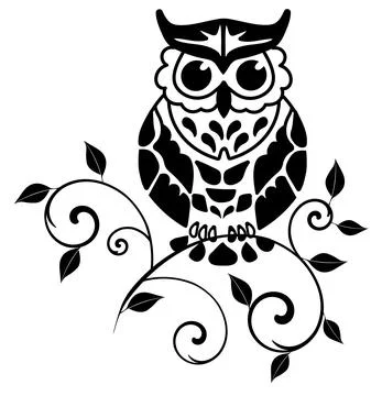 Vector floral owl Stock Illustration