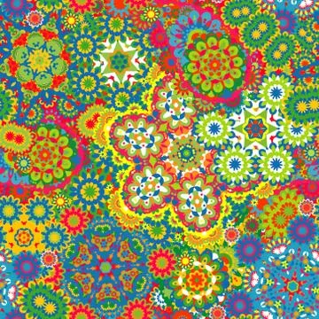 Vector floral paisley seamless pattern. Seamless pattern with mehendi elements Stock Illustration