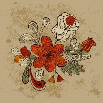 Vector floral pattern Illustrazione stock