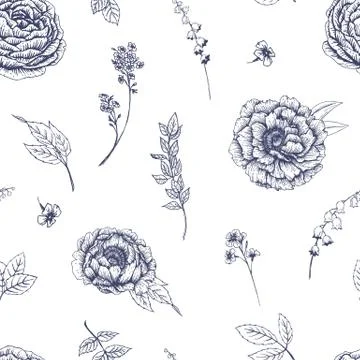 Vector floral pattern Stock Illustration