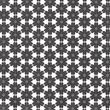 Vector floral pattern with repeating patterns in gray Illustrazione stock