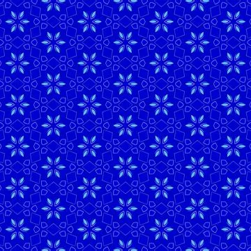 Vector floral pattern in shades of blue and cyan Illustrazione stock
