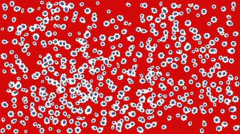 Vector. Floral print. Hand Drawn Abstract Flowers. Repetitive pattern. Stock Illustration