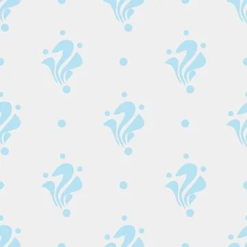 Vector floral print. seamless pattern with blue leaf Illustrazione stock