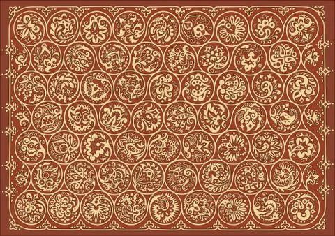 Vector floral round braided elements illustration イラスト素材