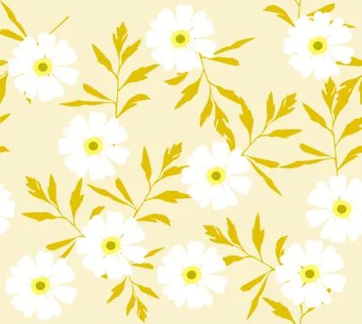 Vector Floral Seamless Background. Stock Illustration
