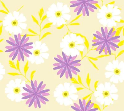 Vector Floral Seamless Stock Illustration