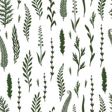 Vector floral seamless pattern with abstract garden flowers. Seamless pattern Stock Illustration