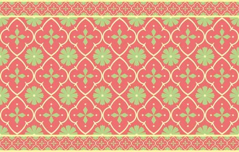 Vector floral seamless pattern abstract modern texture geometric flowers Stock Illustration