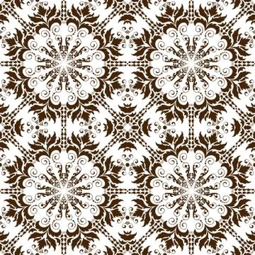 Vector floral seamless pattern background in Arabian style. Arabesque pattern Illustrazione stock
